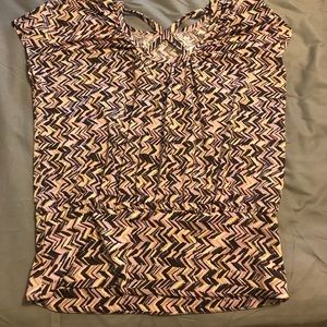 Banded bottom top (stretchy material)